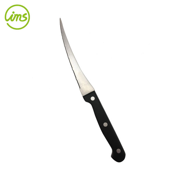 Cuchillo para verduras con hoja curva de acero inoxidable de 3,5''